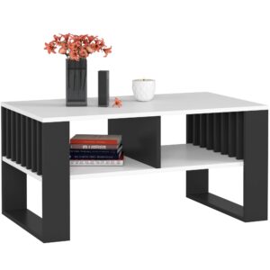 Ak furniture Konferenční stolek Rockford bílý/černý