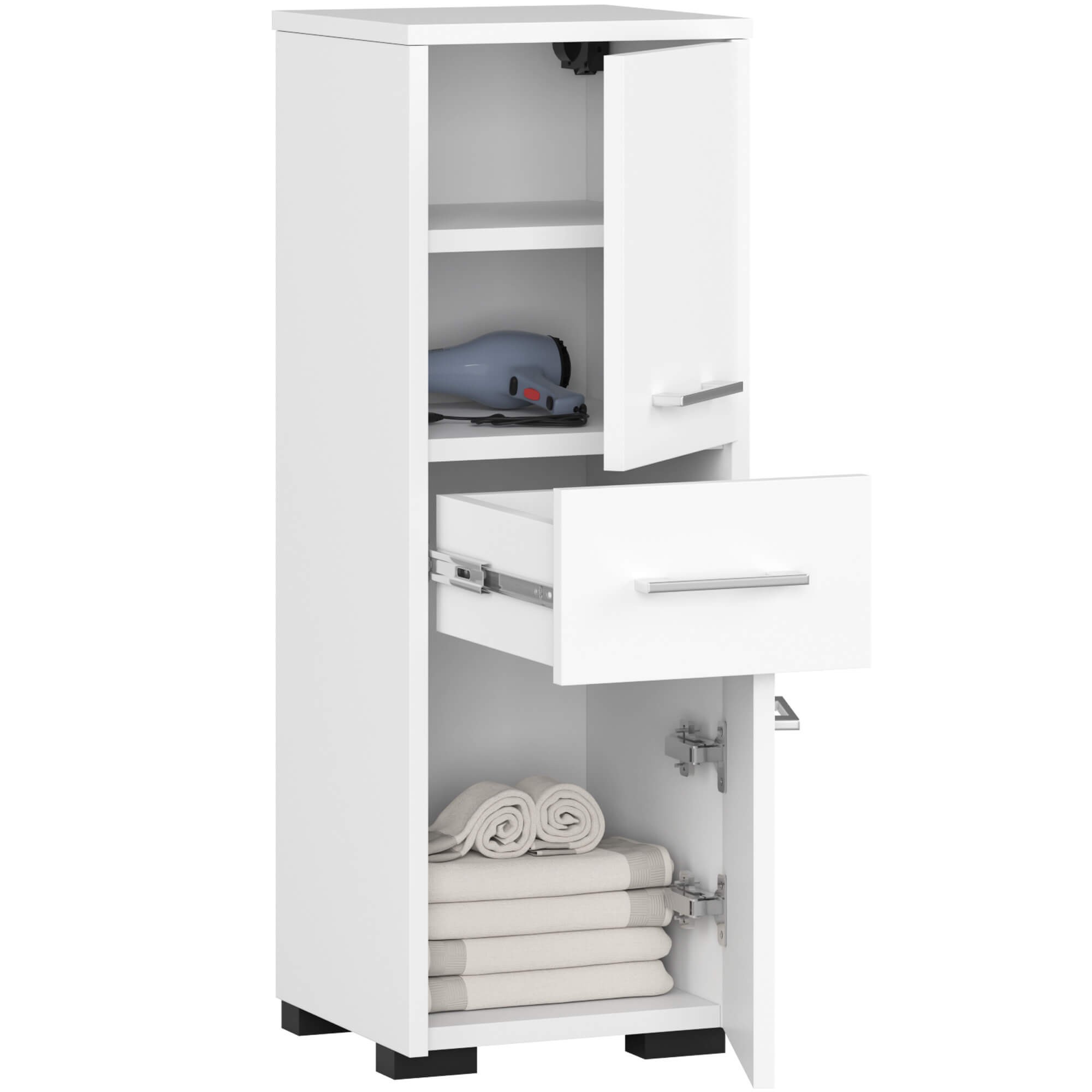 Ak furniture Koupelnová skříňka Fin bílá - Obrázek 2