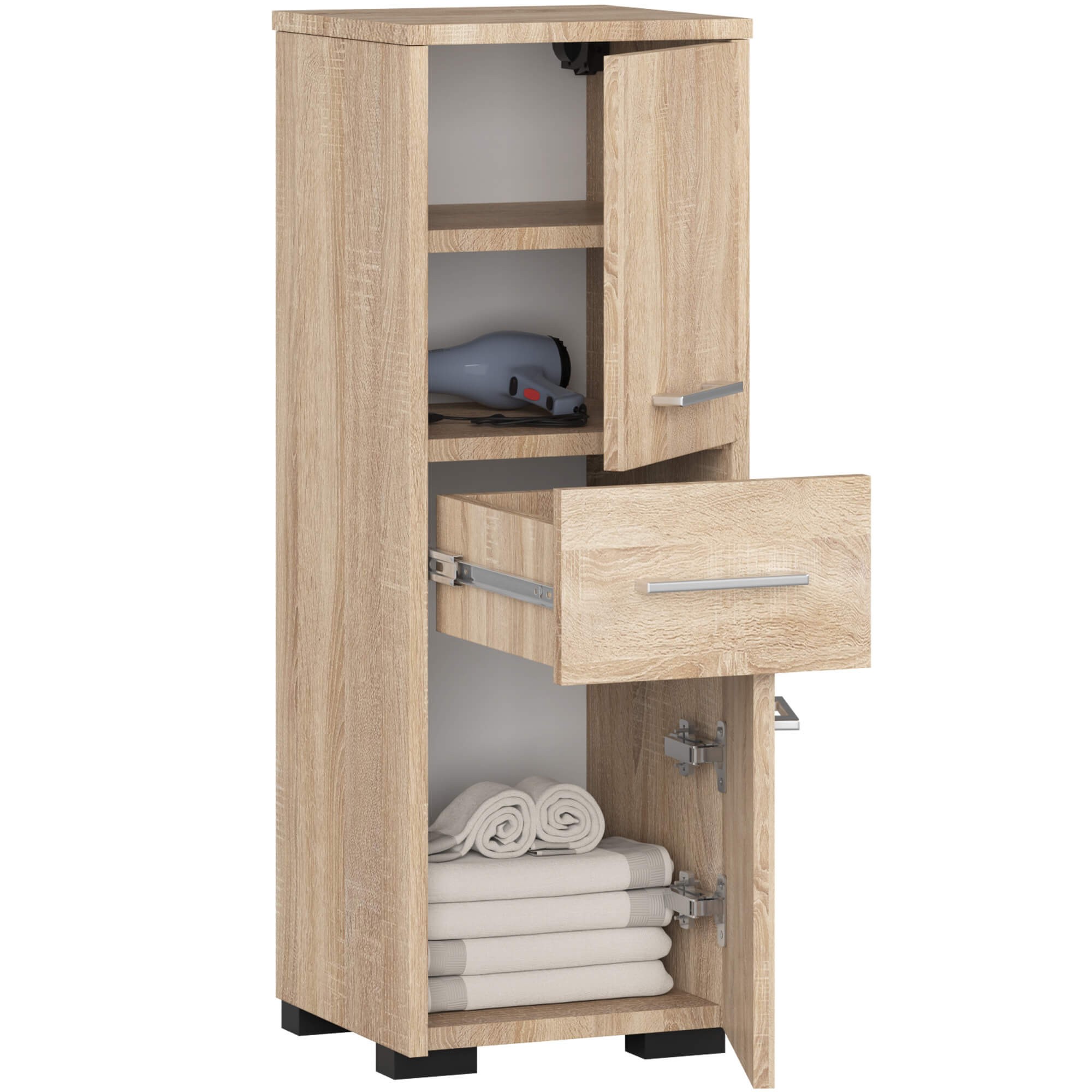 Ak furniture Koupelnová skříňka Fin dub sonoma - Obrázek 2