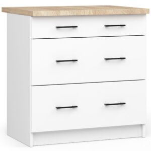 Ak furniture Kuchyňská skříňka Olivie S 80 cm 3S bílá