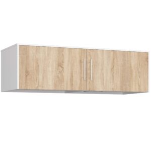 Ak furniture Nástavec na skříň CLP S150 bílý/dub sonoma
