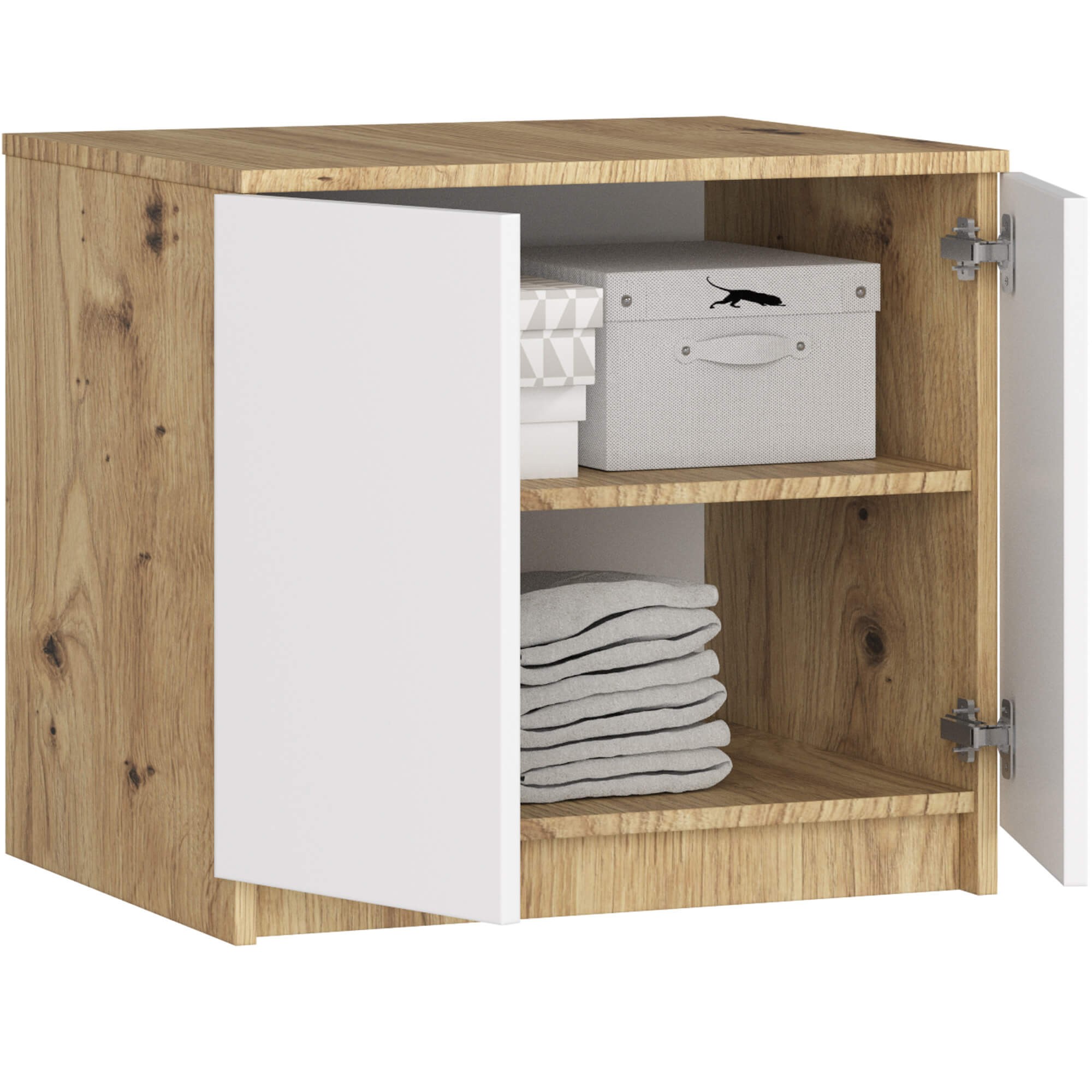 Ak furniture Nástavec na skříň STAR 60 cm dub artisan/bílý - Obrázek 2