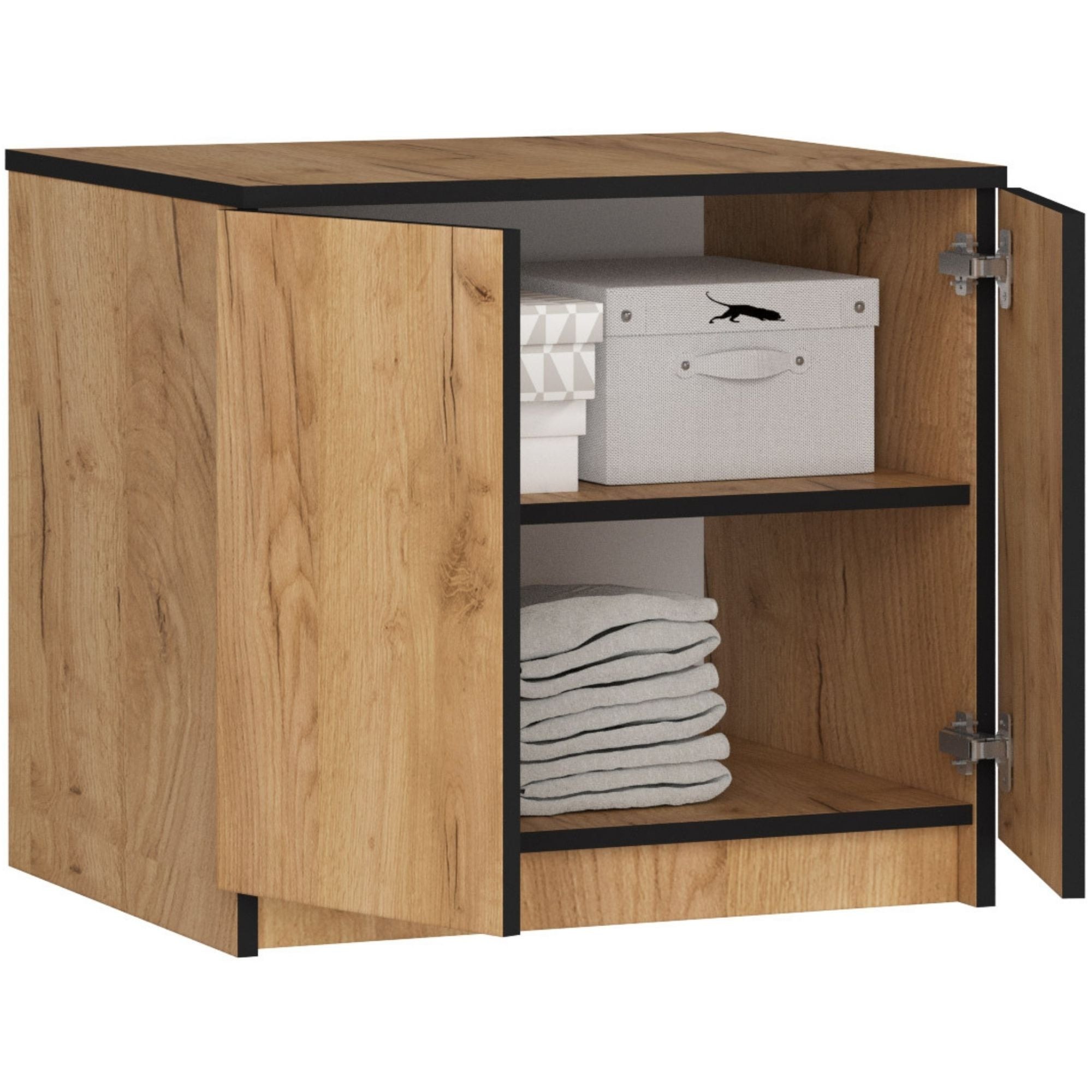 Ak furniture Nástavec na skříň STAR 60 cm dub craft zlatý - Obrázek 2