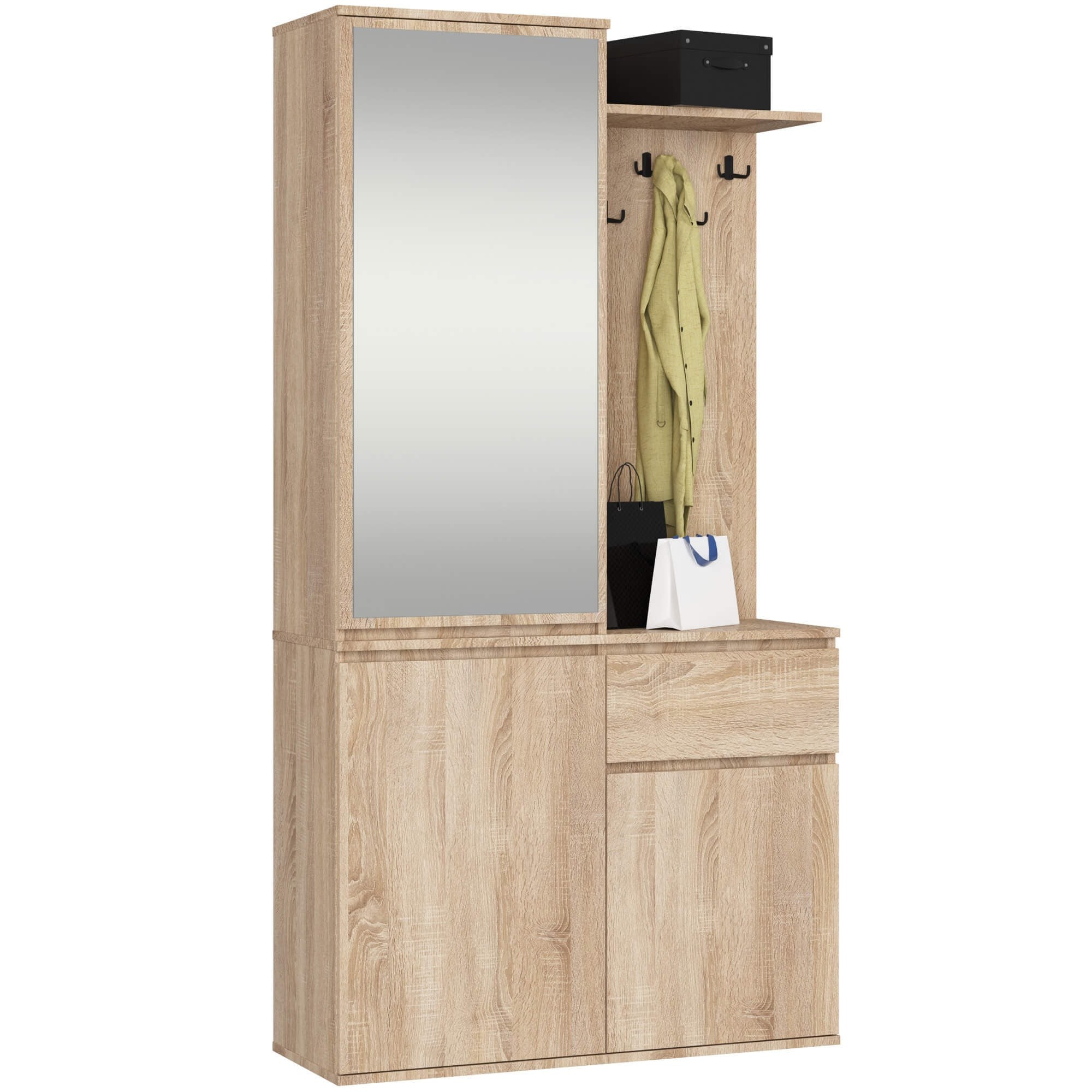 Ak furniture Předsíňová stěna Entro dub sonoma