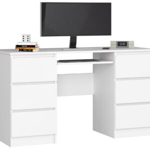 Ak furniture Psací stůl A-11 135 cm bílý