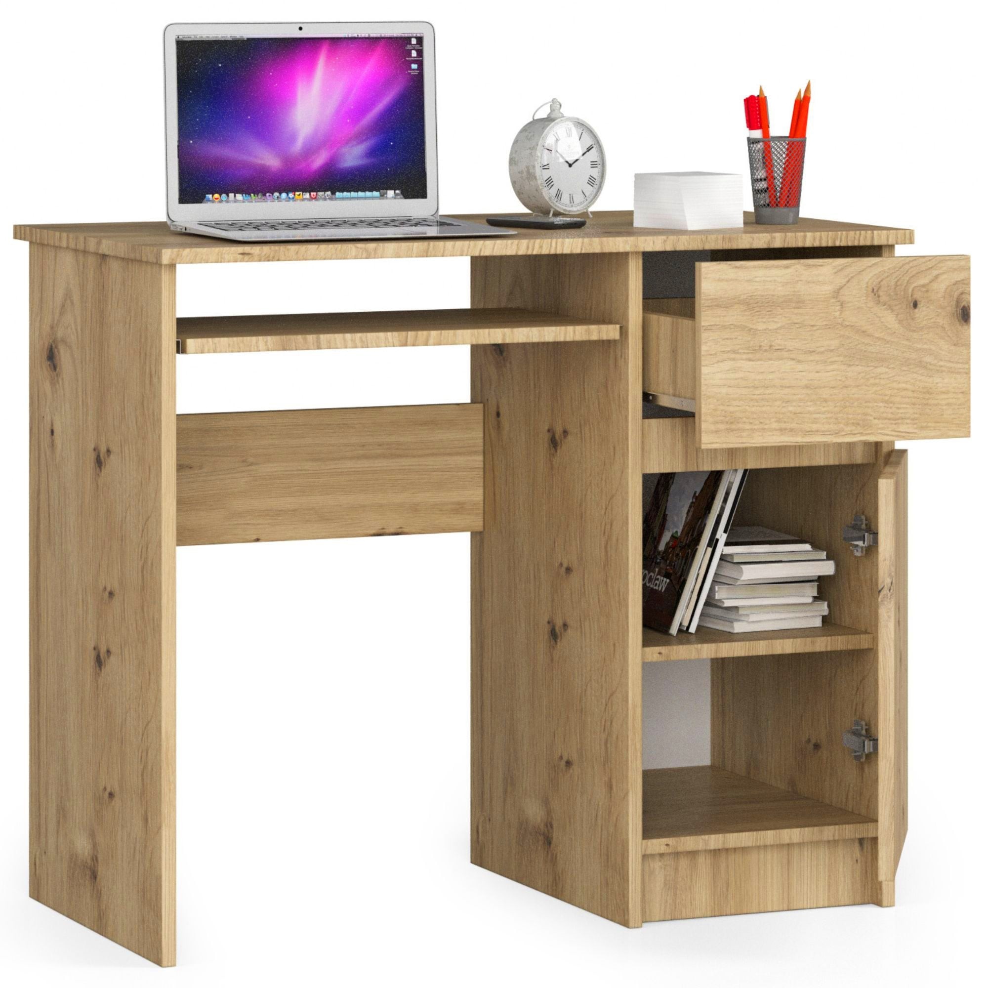 Ak furniture Psací stůl PIKSEL 90 cm dub artisan pravý - Obrázek 2