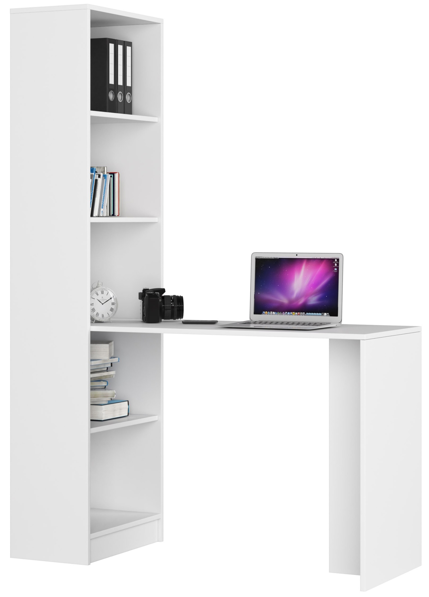 Ak furniture Psací stůl s regálem Smart bílý - Obrázek 2