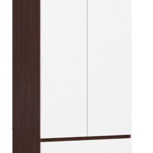 Ak furniture Šatní skříň Star 60 cm wenge/bílá