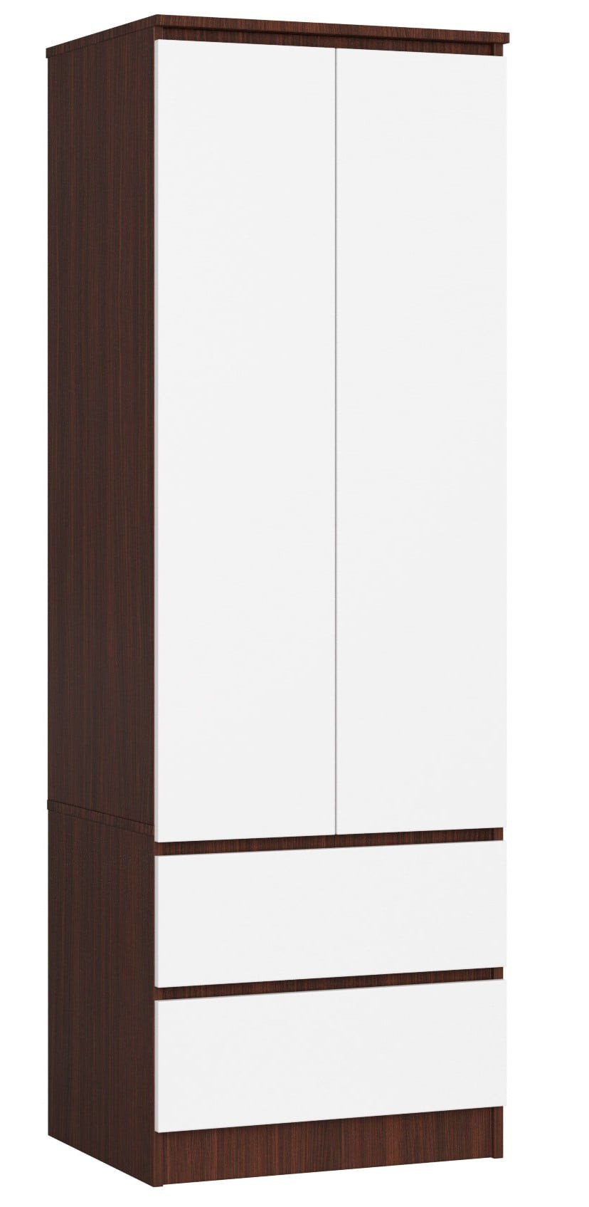 Ak furniture Šatní skříň Star 60 cm wenge/bílá