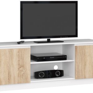 Ak furniture TV stolek Beron 140 cm bílý/sonoma