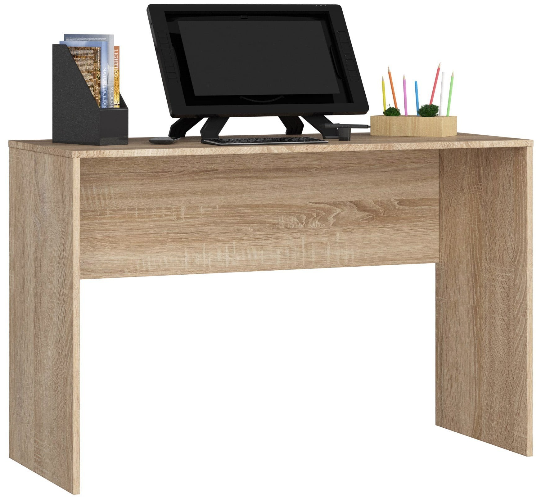 Ak furniture Volně stojící psací stůl B-17 120 cm dub sonoma