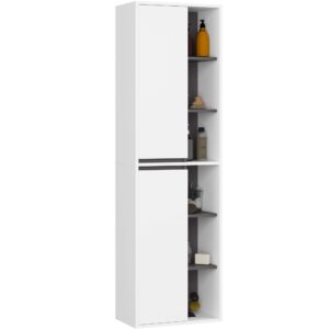 Ak furniture Závěsná koupelnová skříňka VAMI 50 cm bílá/šedý grafit