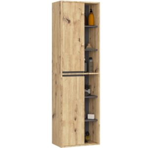 Ak furniture Závěsná koupelnová skříňka VAMI 50 cm dub artisan/šedý grafit