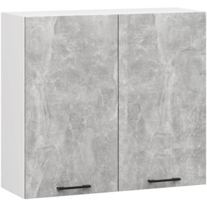 Ak furniture Závěsná kuchyňská skříňka OLIVIE 80x72 cm matná bílá/beton