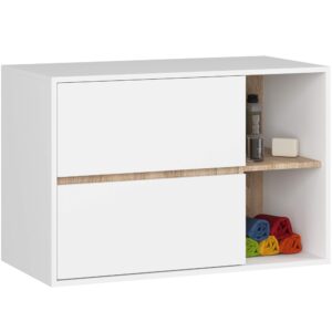 Ak furniture Závěsná skříňka pod umyvadlo VAMI 90 cm bílá/dub sonoma