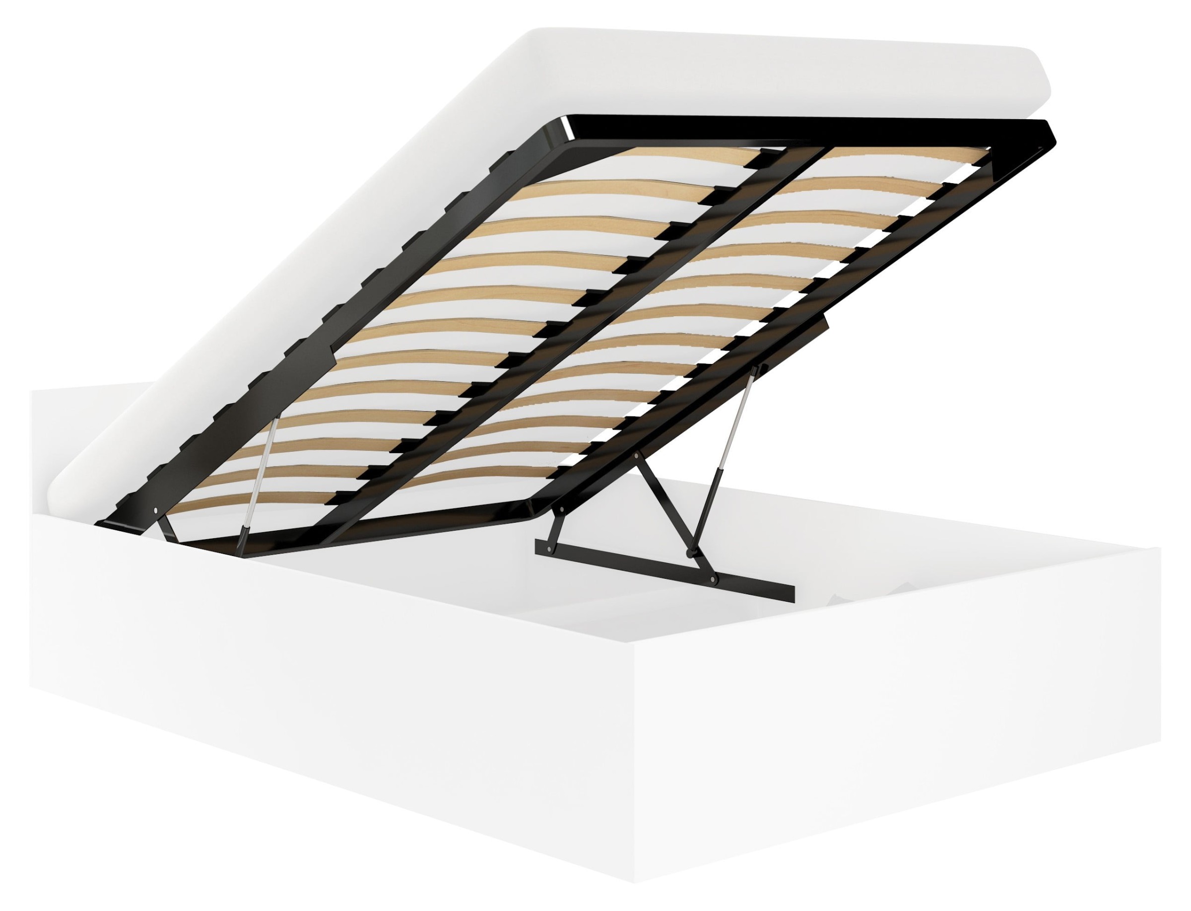 Ak furniture Zvedací kovový rošt do postele Domy 120x200 cm černý - Obrázek 2