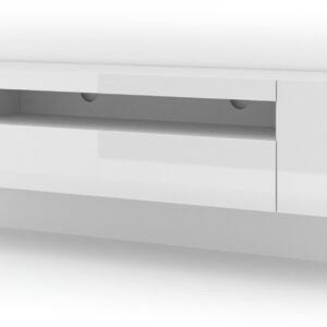 BIM Televizní stolek AURA 200 cm univerzální bílý lesk