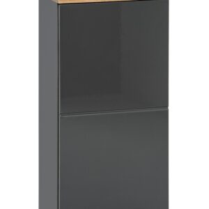 Comad Závěsná koupelnová skříňka Bali 830 1D šedý grafit/dub votan