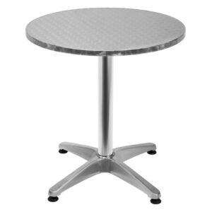 DB Garden Sada 2 ks zahradních barových stolů CITY 60 cm stříbrná