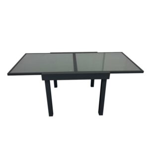 Garden Line Zahradní hliníkový rozkládací stůl ALEX 90/180 cm černý