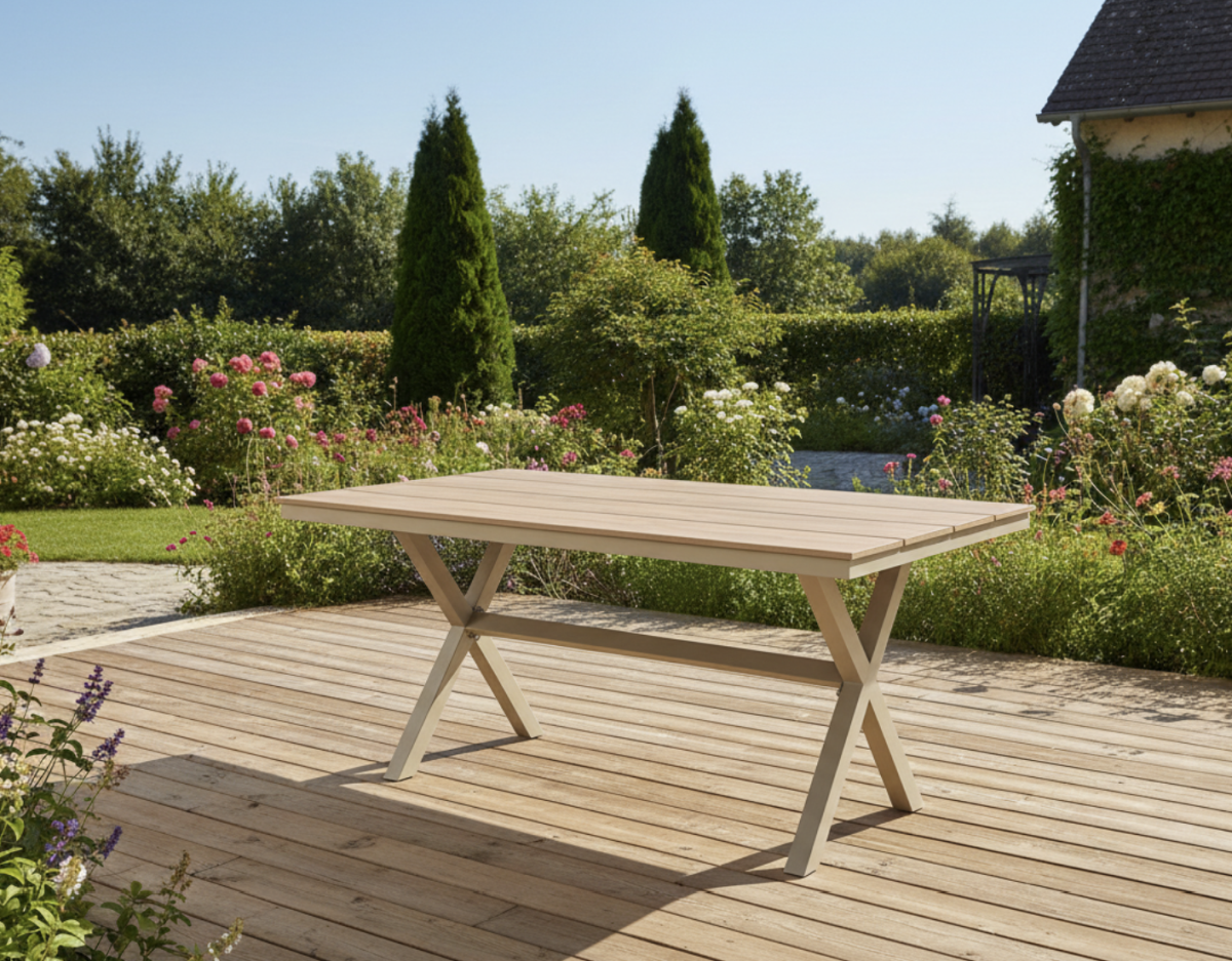 Garden Line Zahradní stůl Dilan 150 cm béžový - Obrázek 2