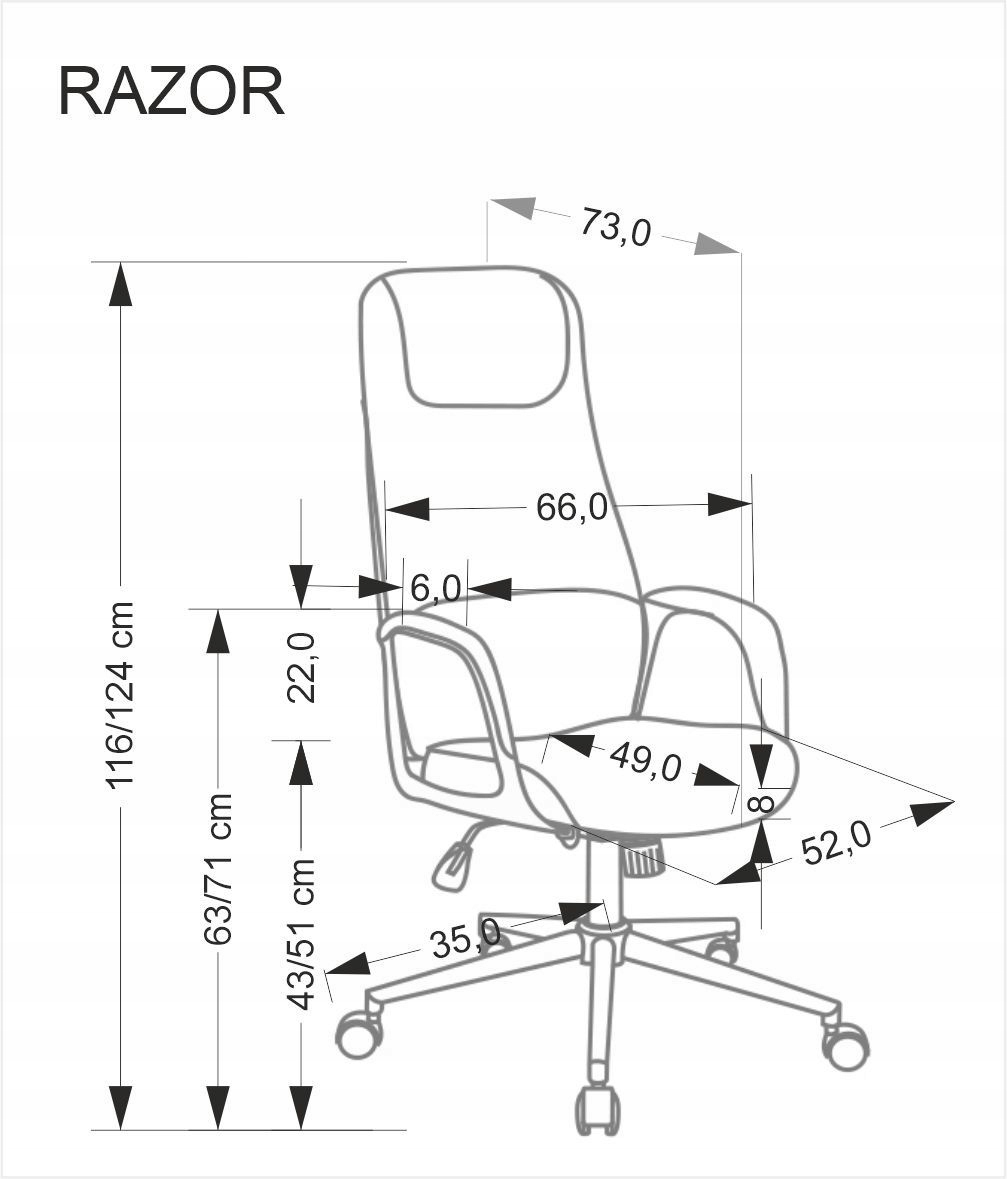 HALMAR Kancelářská židle RAZOR ekokůže béžová - Obrázek 2