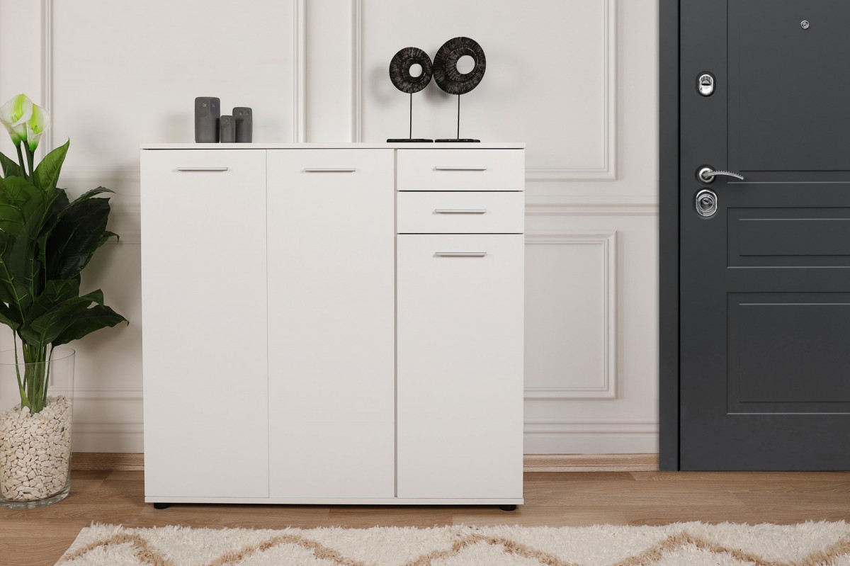 Hanah Home Botník Triah 108x108 cm bílý - Obrázek 2