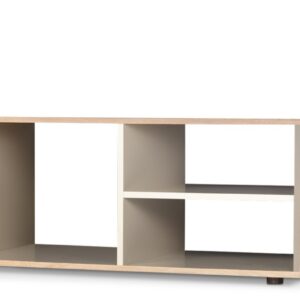 KONSIMO Konferenční stolek AVERO police dub bílá 112 x 47 x 60 cm