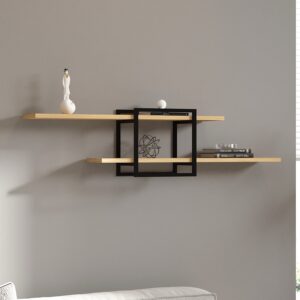 Kalune Design Nástěnná police MONE dub safírový/černá