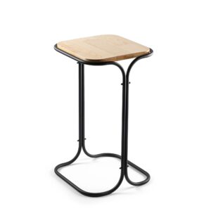 Kalune Design Odkládací stolek Shb-001-A z masivu černý/dub přírodní