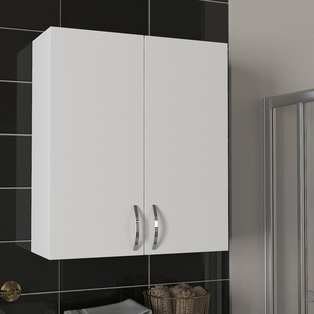 Kalune Design Závěsná koupelnová skříňka Benito bílá