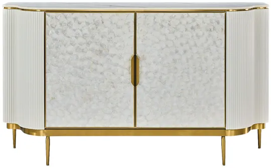 LivinHill Komoda Stilig ST906C 150 cm krémová/zlatá
