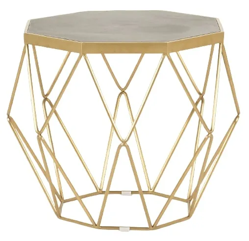 LivinHill Konferenční stolek Glamo 68 cm zlatý/šedý