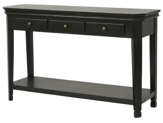 LivinHill Konzolový stolek Cesena 128 cm z masivu černý