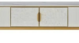 LivinHill TV stolek Stilig ST905C 200 cm bílý/zlatý/mramor