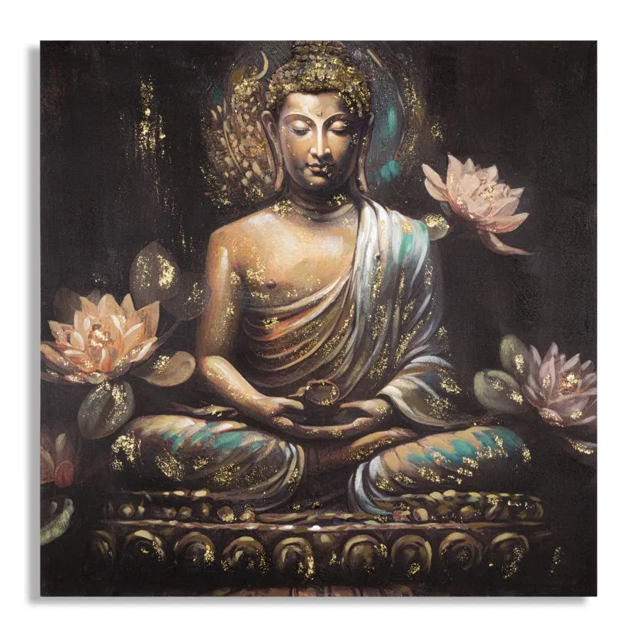Mauro Ferretti Obraz Buddha A 100x100 cm vícebarevný