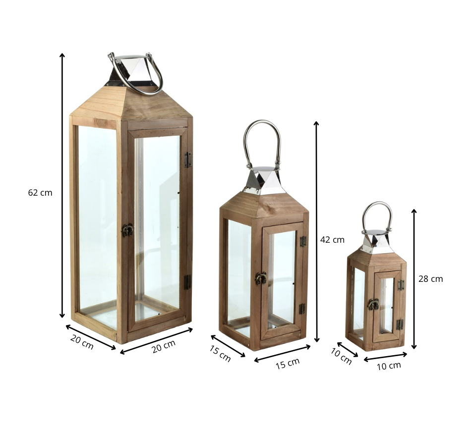 Mondex Sada 3 ks luceren LEVI 62/42/28 hnědá - Obrázek 2