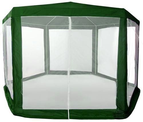 MultiGarden Skládací zahradní párty stan s moskytiérou NEILKE 2x2 m zelený