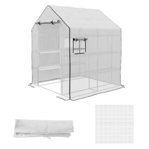 OUTSUNNY Náhradní folie pro foliovník 140 x 190 x 143 cm bílá