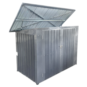 Ocelový box na dva odpadkové koše