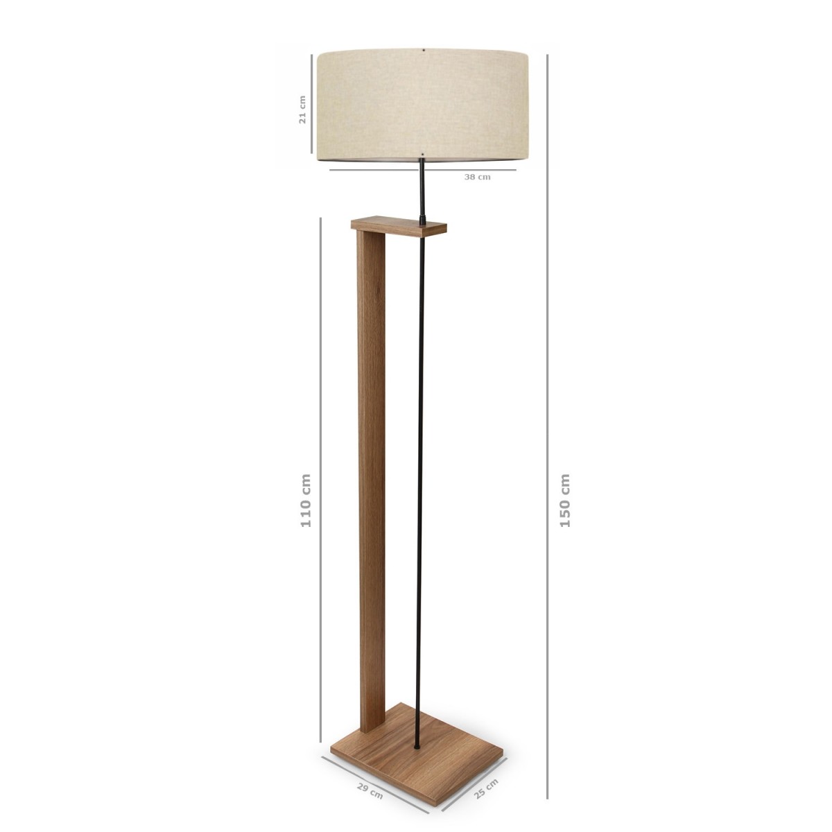 Opviq Stojací lampa AYD IX 150 cm béžová - Obrázek 2