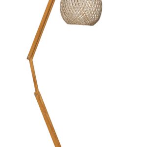 Opviq Stojací lampa Beehive z masivu ecru/hnědá