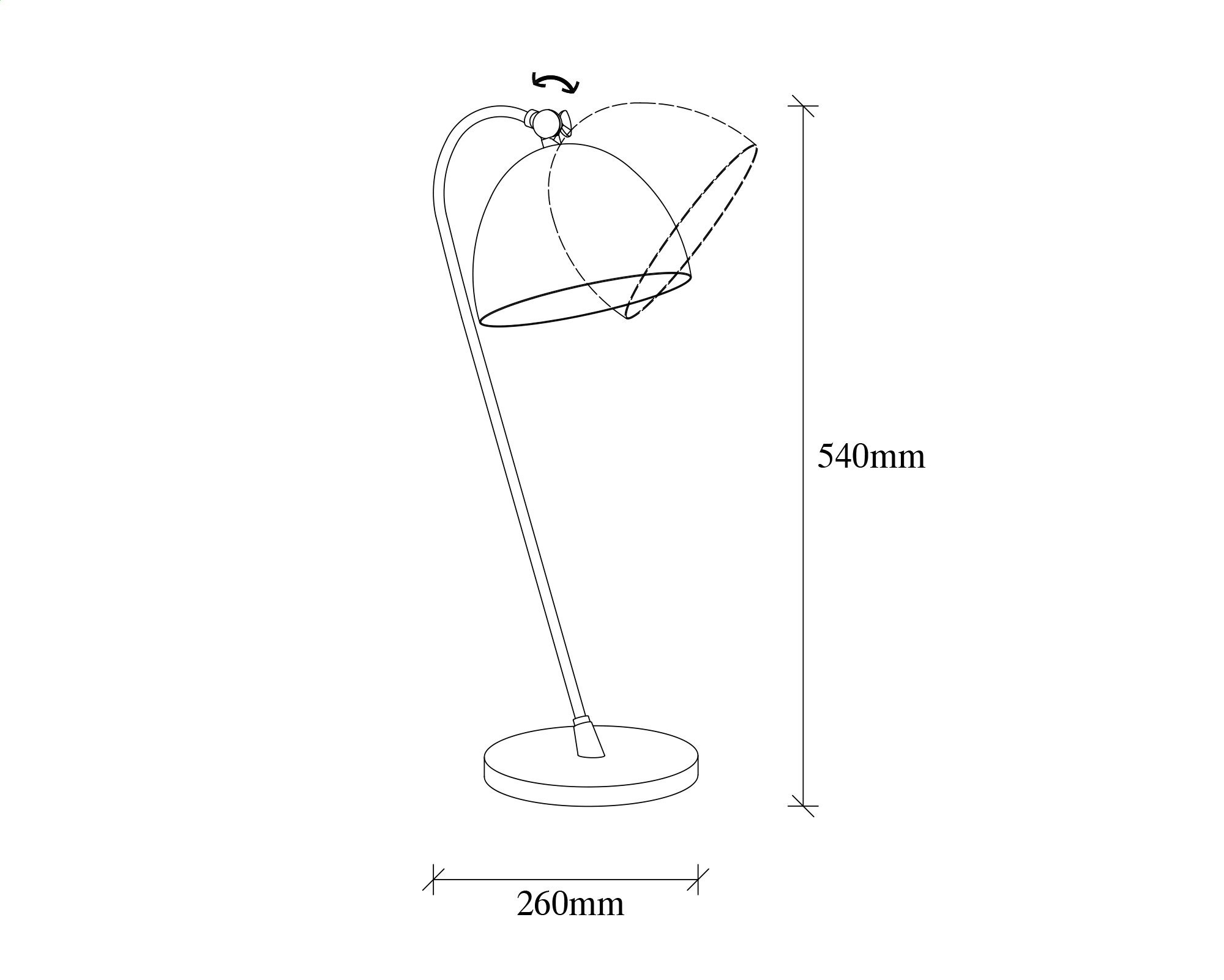 Opviq Stolní lampa Acuka zlatá - Obrázek 2