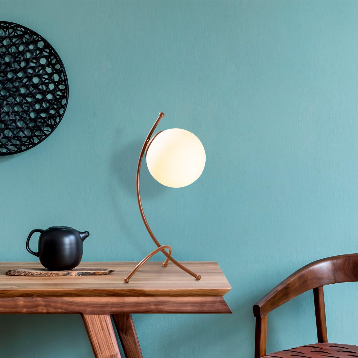 Opviq Stolní lampa Ayva bílá/měď - Obrázek 2