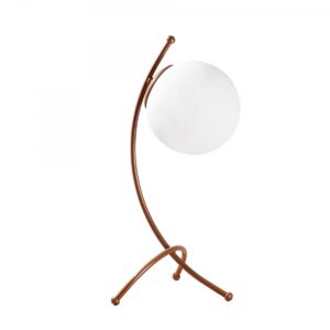 Opviq Stolní lampa Ayva bílá/měď