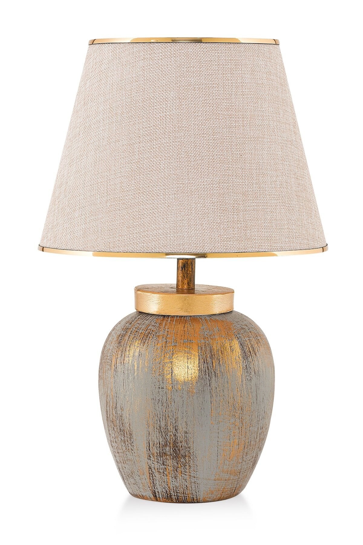 Opviq Stolní lampa Casypo krémová/zlatá