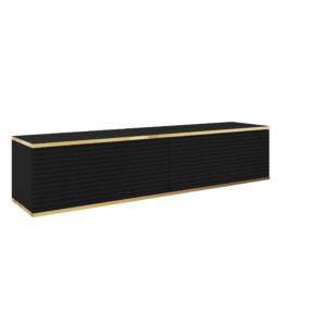 Piaski Závěsný televizní stolek Oro MDF 135 cm černý/zlatý