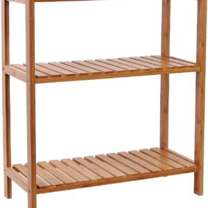 SONGMICS Bambusový regál 3 police přírodní 60x66 cm