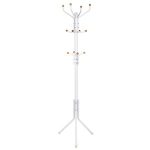 SONGMICS Kovový věšák na oblečení 182cm bílý
