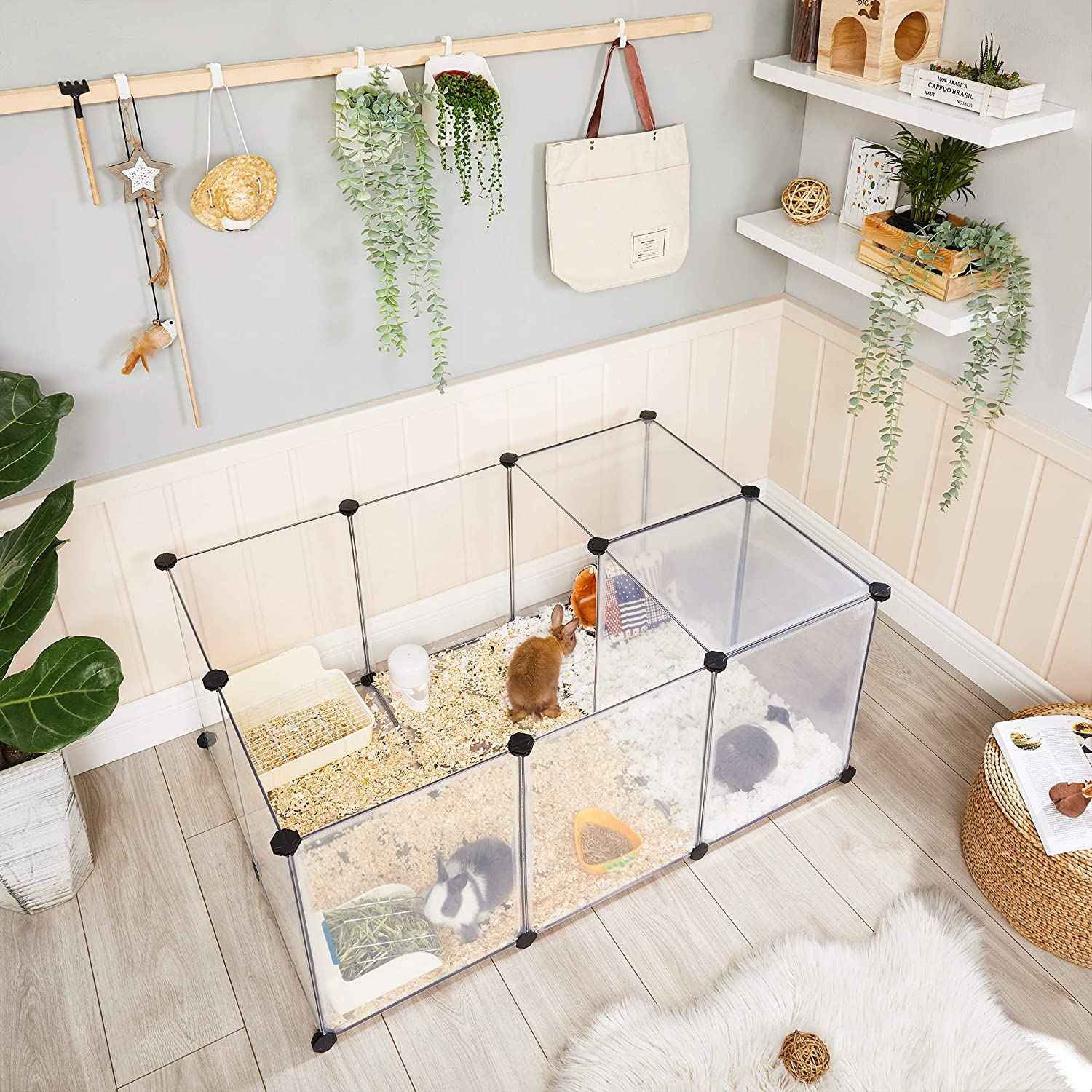 SONGMICS Ohrádka pro drobná zvířata variabilní 143 × 73 × 46 cm - Obrázek 2
